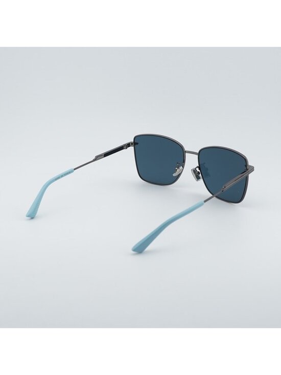 Bottega Veneta BV1237S 004 Sunglasses Gunmetal Square Frame, Blue Lenses main image 4